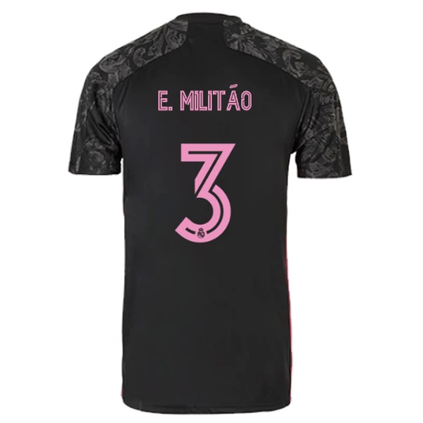 Camiseta Real Madrid 3ª NO.3 E. Militão 2020-2021 Negro